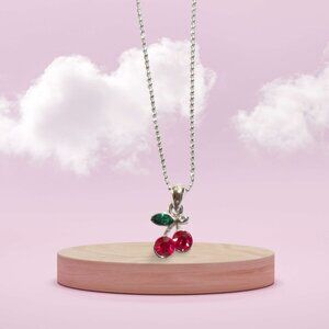 Mini Cherry Pendant Necklace